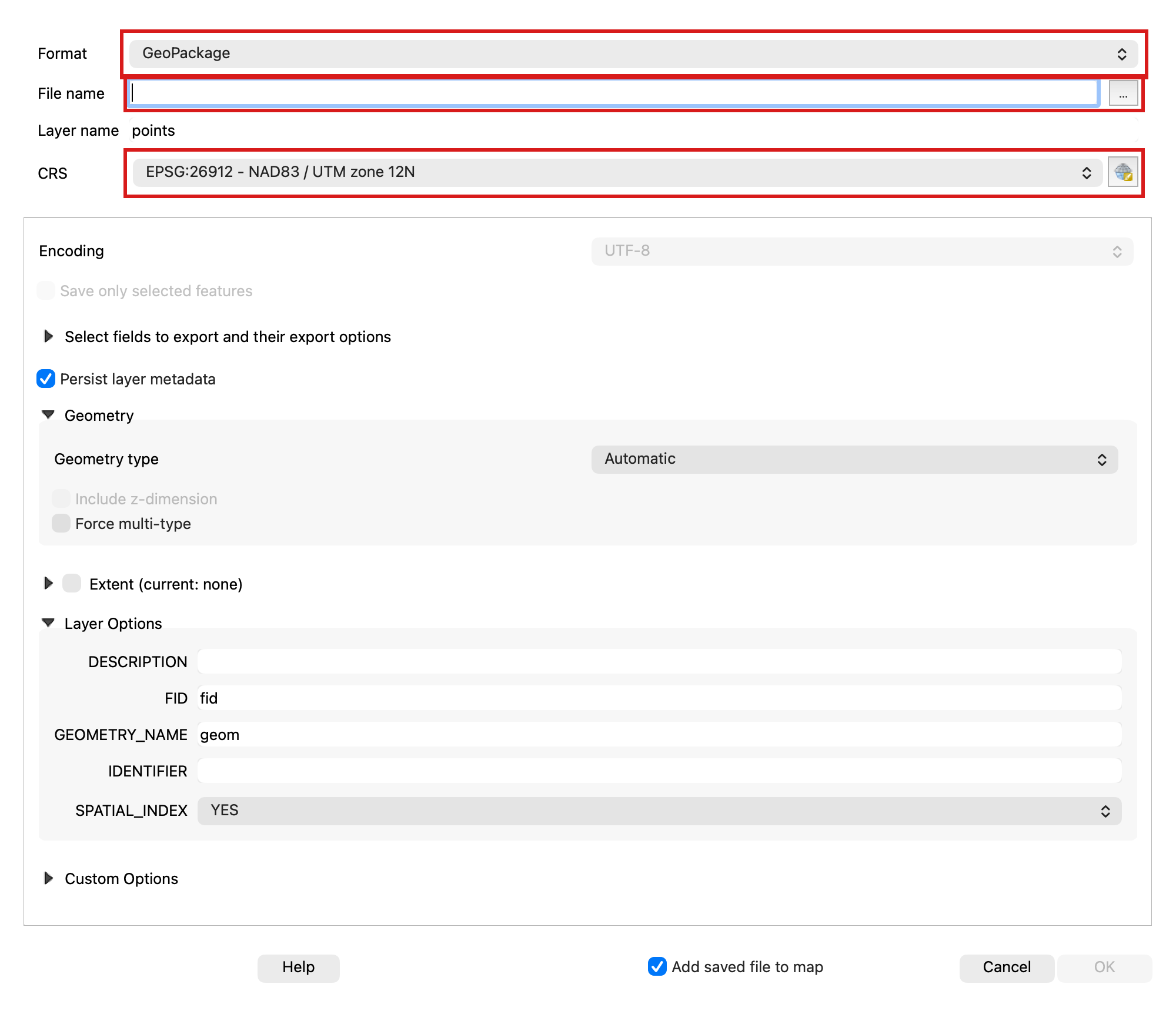 Layer right-click menu with Export and Save Features As highlighted